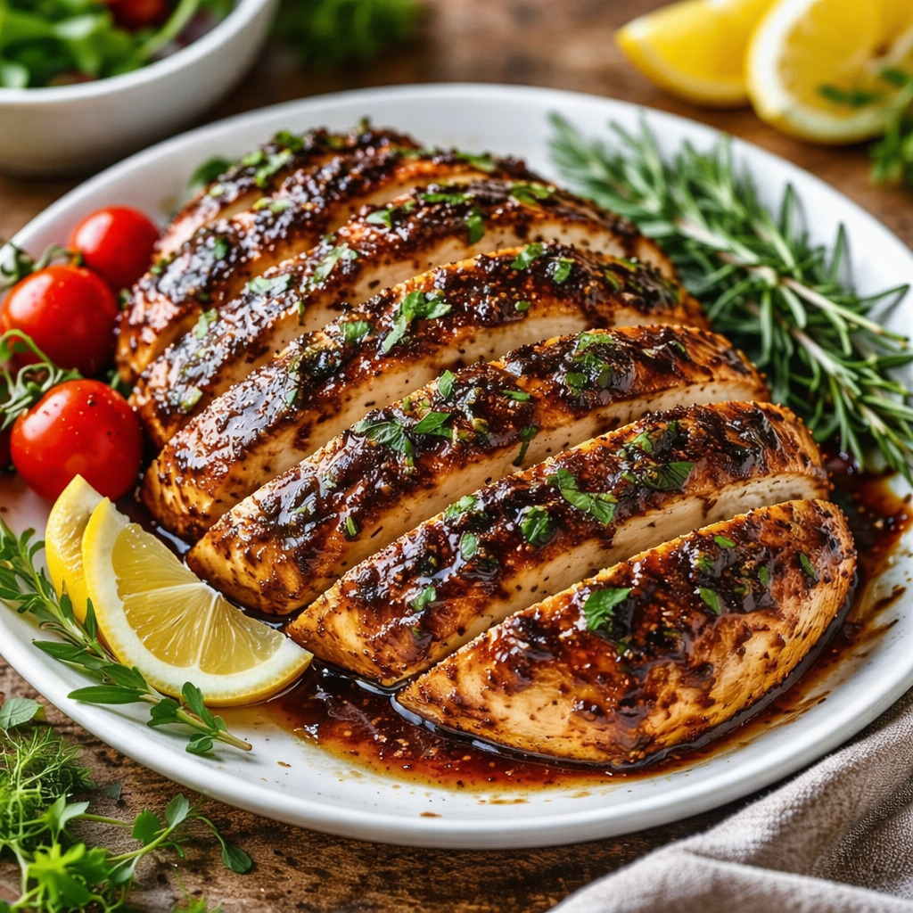 Juicy Balsamic Baked Chicken Breast